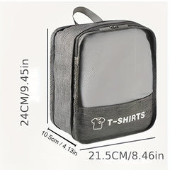 Gray Travel Storage Bag Luggage Sorting Storage Bag with Zipper