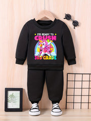 Baby Unicorn Casual Outfit Long Sleeve Sweatshirt Trousers Set