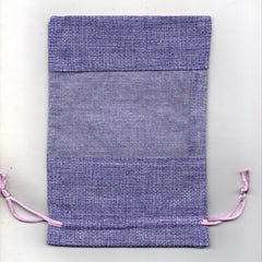 12pcs Makeup Storage Jute Bag Drawstring Gift Bag Single Side Window
