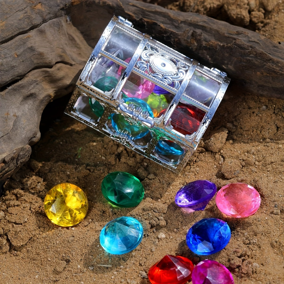 30pc Colorful Diamond Treasure Chest Pool Toys for Summer Swimming