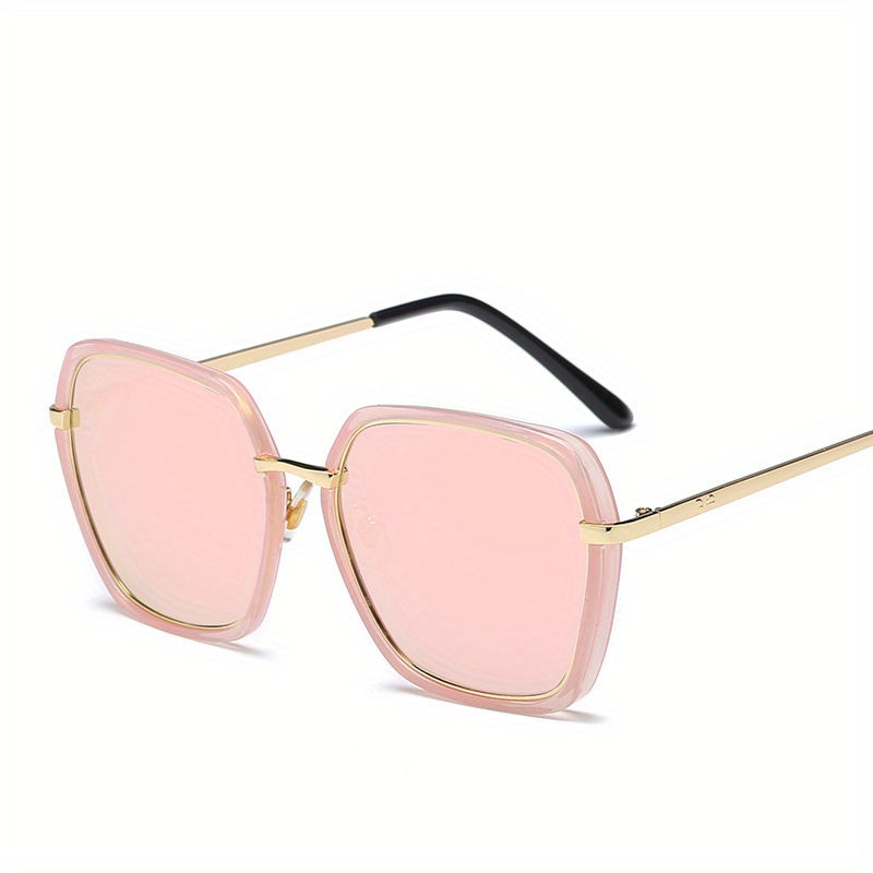 Large Polygonal Sunglasses For Women Men Casual Anti Glare Glasses