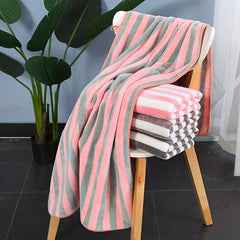 Soft Coral Fleece Bath Towel, Quick Drying Absorbent Towel