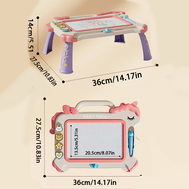 Magnetic Drawing Board with Erasable Surface Seals & Stickers