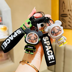 Space Bear Couples Keychain Pendant