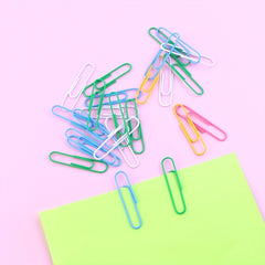 50mm Coated Paper Clips Assorted Colors - Pack of 25