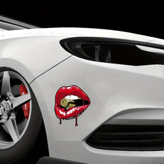 Bullet Lips Car Stickers Creative Decoration for Body Bumper Scratches