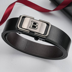 Men's Letter B Buckle Rubber Belt