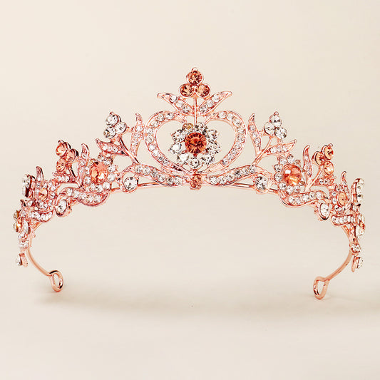 Vintage Rhinestone Crown Headband Party Favor Decor Princess Tiara