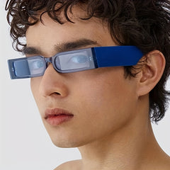 Rectangular Small Frame Sunglasses With Case