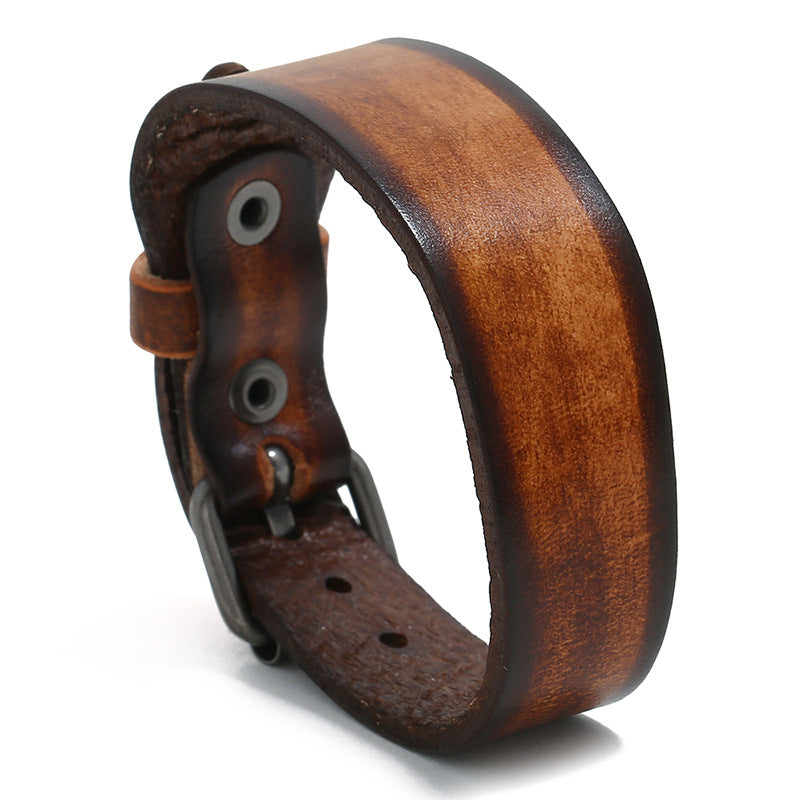 Retro Leather Bracelet Mens Cuff Bracelet Gift