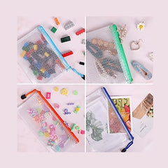 30 Pack Waterproof PVC Mesh Zipper Pouches for Travel Office & Home