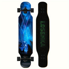 Starry Night Print Small Longboard Skateboard For Beginner