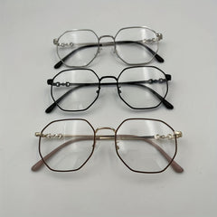 Polygonal Anti Light Glasses For Women Men Students