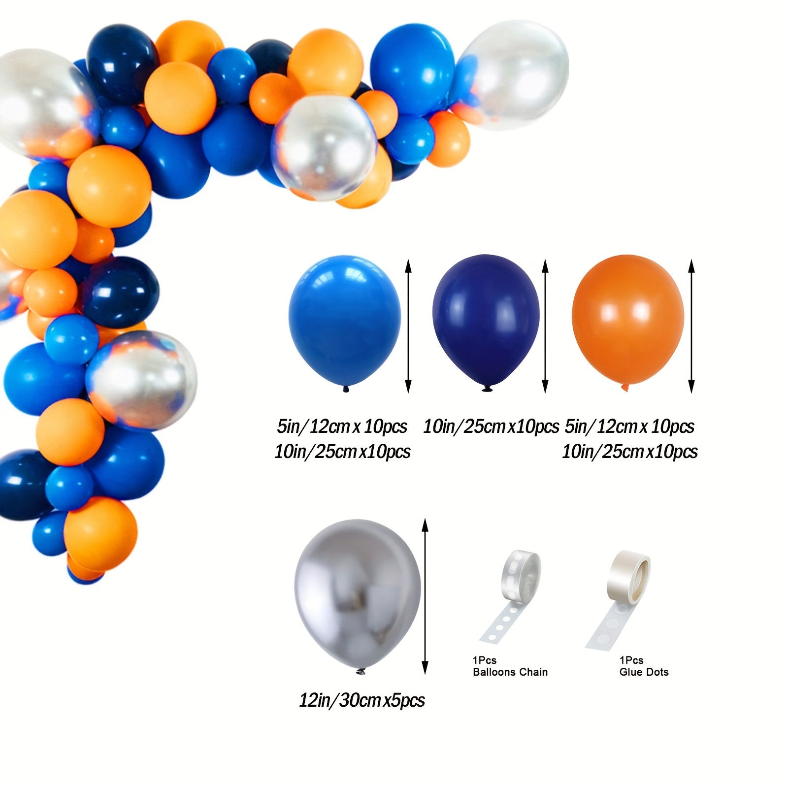 Orange & Basketball Arch Wreath Set - Space Themed Balloon Set