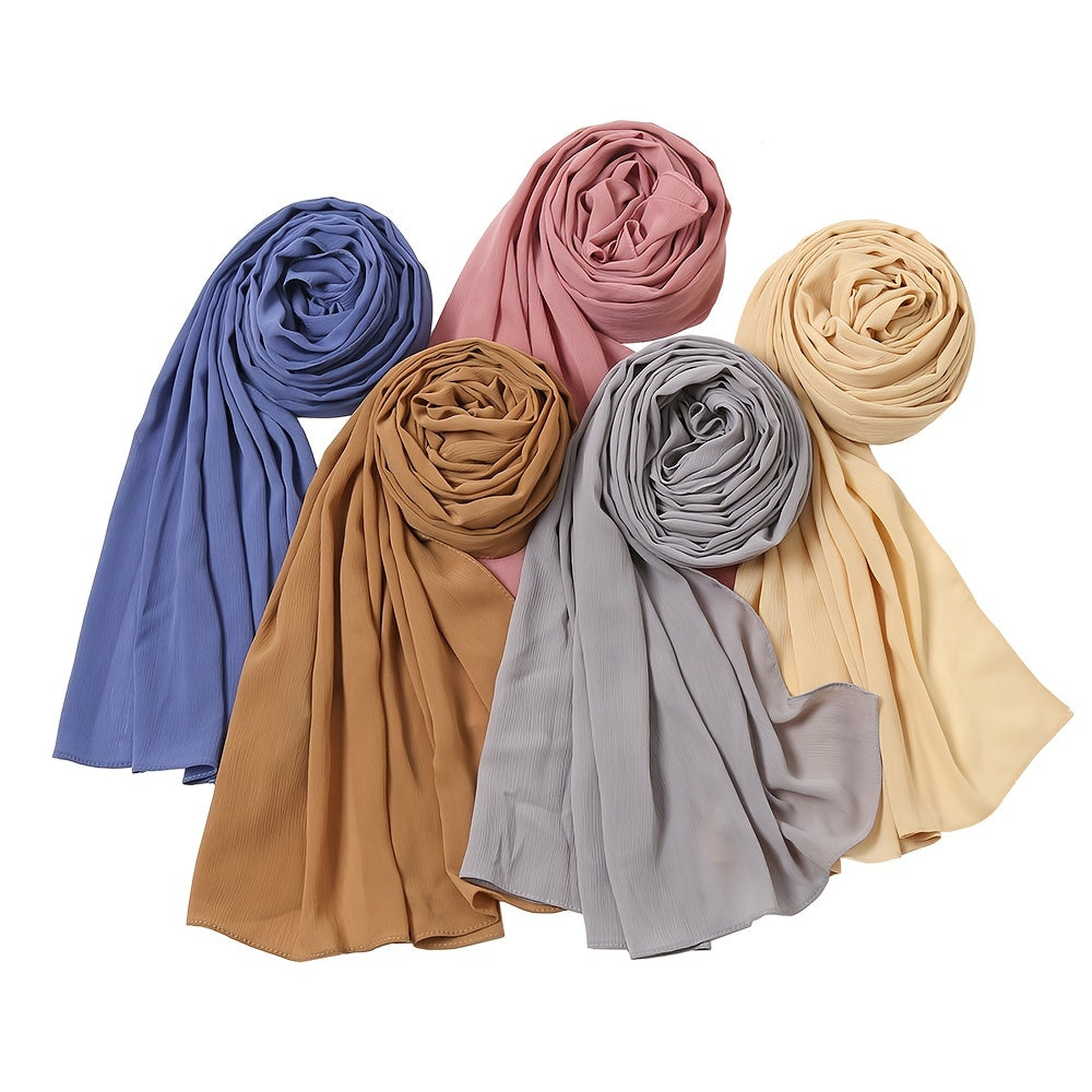 Chiffon Hijab Soft Shawl Long Scarf Women Sunscreen Windproof
