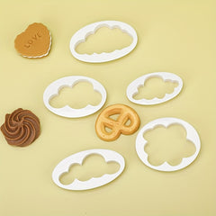 5pcs Cloud Biscuit & Chocolate Mold Set Kitchen Cake DIY Baking Utensils