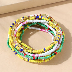 Boho Stretch Long Rice Bead Wrap Bracelets