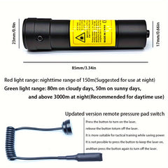 Rechargeable Green Laser Flashlight Multifunctional