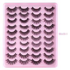 20 Pairs Fluffy Mixed Style Faux Mink Lashes for Daily Work Party Dating