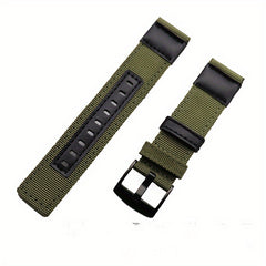 Canvas Nylon & Leather Watch Strap 20 22mm