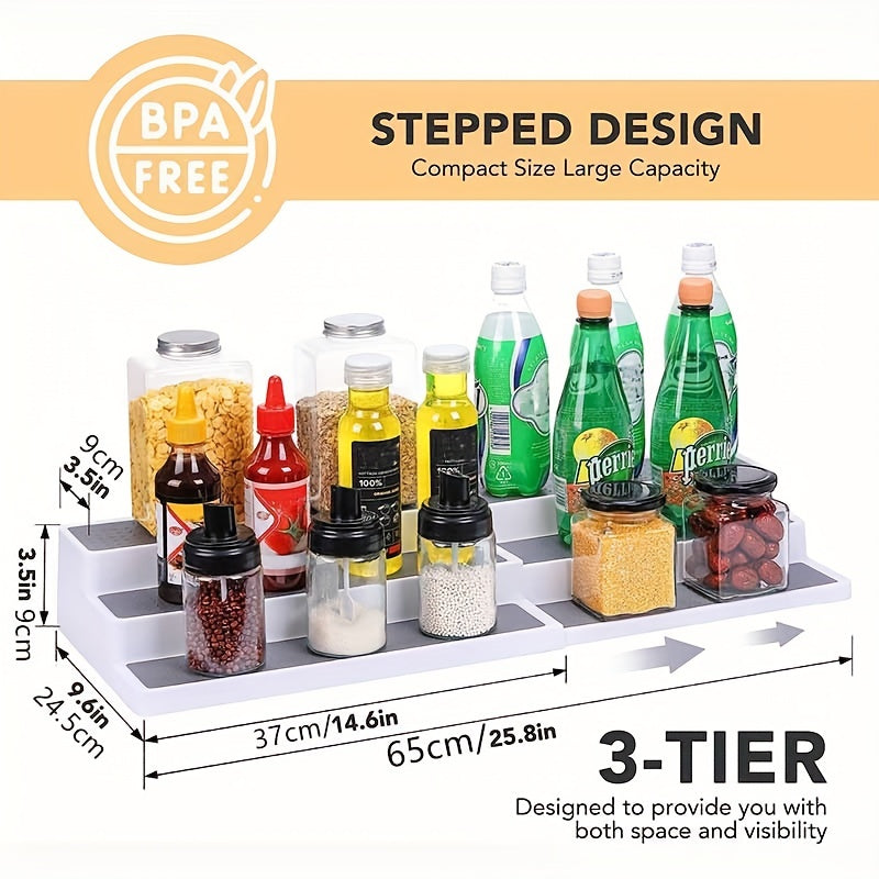 3 Tier Expandable Spice Rack Countertop Holder