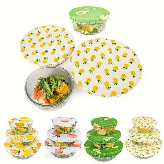 3pcs Elastic Bowl Covers Stretch Wrap Food Storage Cover