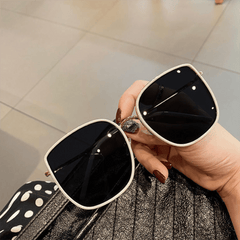 Square Metal Sunglasses Anti Glare UV400