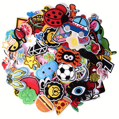 70pcs Random Iron On Patches Set For DIY Clothes Dress Hat Jeans Sewing