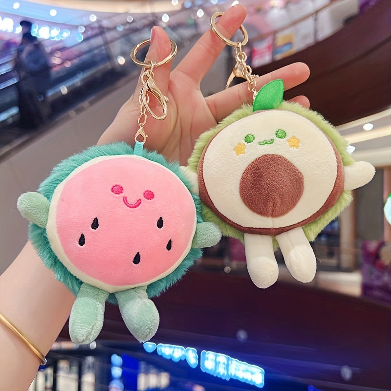 Fruit Couple Doll Pendant Plush Toy Key Chain for Bags