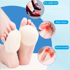 5 Toe Forefoot Pads Anti Pain Insoles Soft Breathable High Heel Half Size Pads