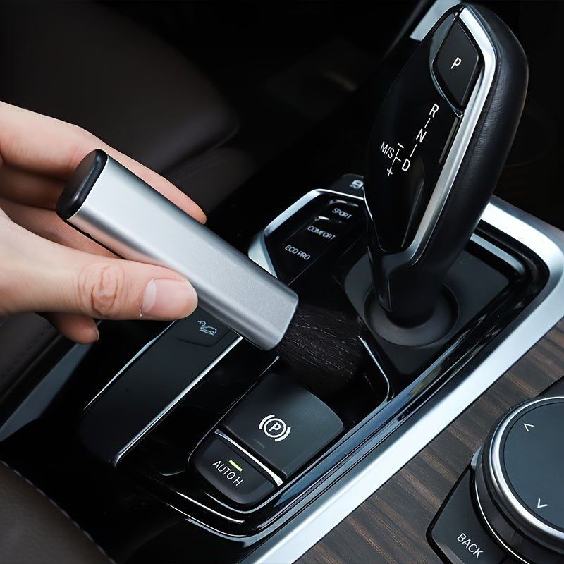 Car AC Outlet Cleaning Brush Soft Hair Dust Removal Telescopic Brush