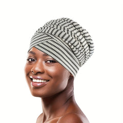 Boho Geometric Print Turban Hat Floral Pattern Chemo Cap Head Wrap