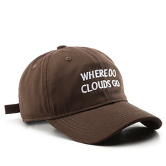 Letter Embroidery Unisex Baseball Cap Solid Casual Dad Hats Adjustable Sun Hats