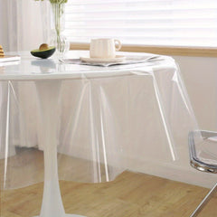 Clear Plastic Table Protector Cover PVC Transparent Tablecloth Round Rectangular