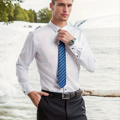 Men's Non Iron Shirt Top Long Sleeve Solid Business