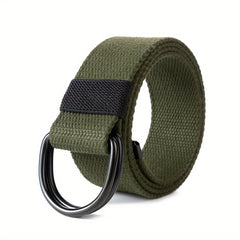 Men's Leather Belt with Silver Buckle