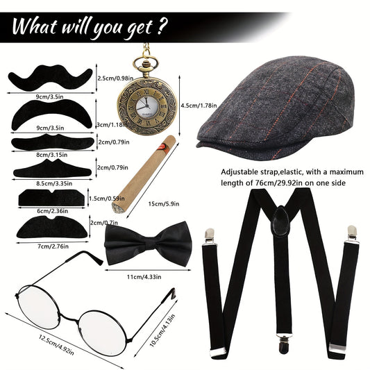 1920s Old Money Style Accessory Set Costume Kit