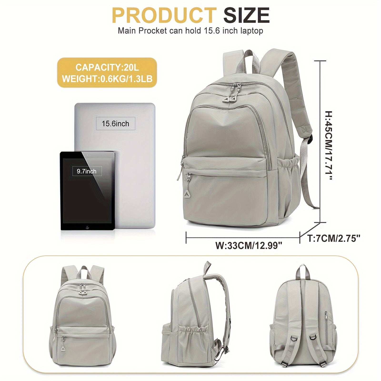 Ultra Lightweight Travel Backpack Fashionable & Spacious Durable & Portable