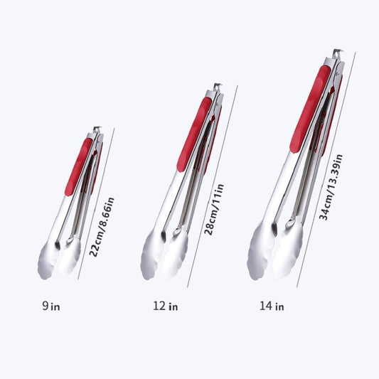 3pcs Stainless Steel Food Clip for BBQ and Kitchen Use