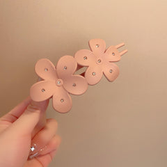 Large Flower Duck Billed Rhinestone Hair Clip
