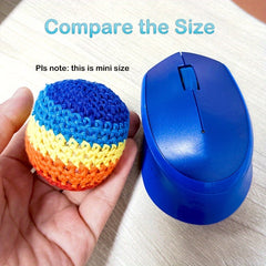 2pcs Crochet Geometric Pattern Sandbags Indoor & Outdoor Toys