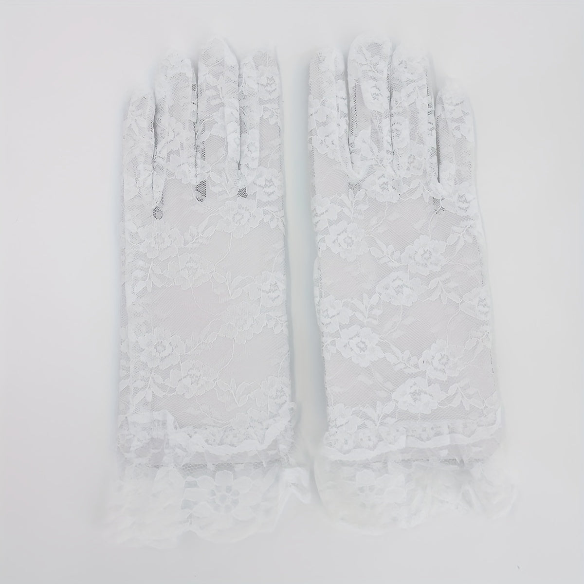 Lace Gloves Short Full Finger Gloves Wedding Evening