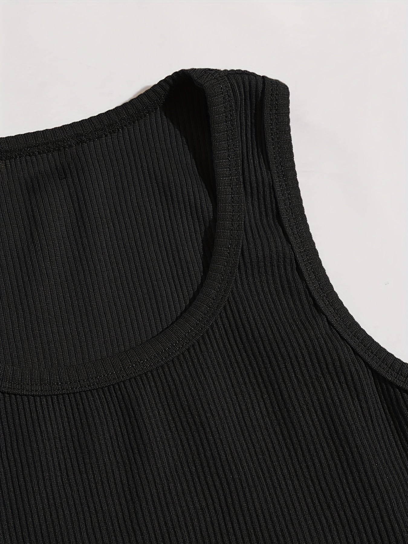 Casual Sporty Two-Piece Set Tank Top & Waist Pants