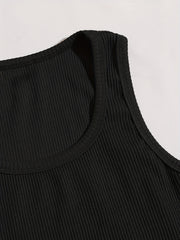 Casual Sporty Two-Piece Set Tank Top & Waist Pants