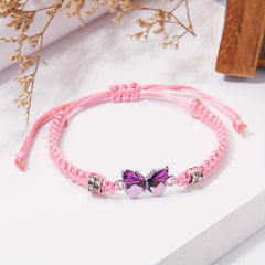 Butterfly Charm Rhinestones Adjustable Bracelet Boho Style