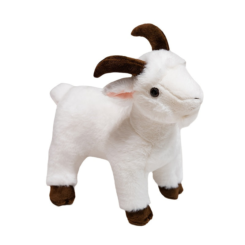 Simulated Goat Plush Toy Soft Faux Fur Animal