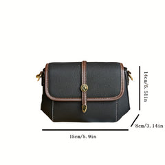 Vintage Leather Crossbody Bag Small Shoulder Bag Women's Flap Purse