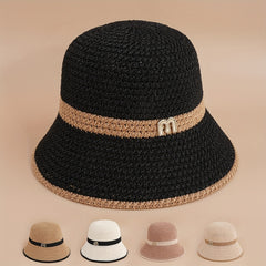Retro Hollow Summer Sunscreen Bucket Hat British M Mark