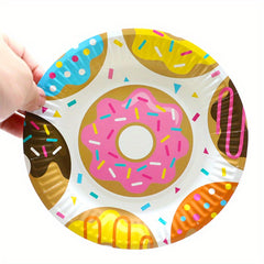 Donut Dessert Theme Party Tableware Set