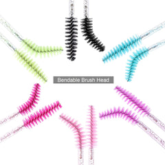 50pcs Mascara Wands Spoolie Brush Eyebrow Eyelash Extension Applicator